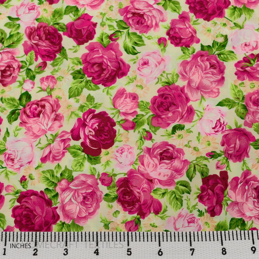 Flowers Design Cotton Prints by Homecraft Textiles - Haberdashery Shop in Australia