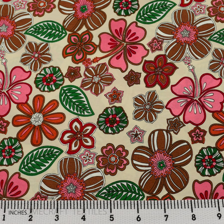 Floral Design Cotton Prints by Homecraft Textiles - Cheap Fabric Online Australia