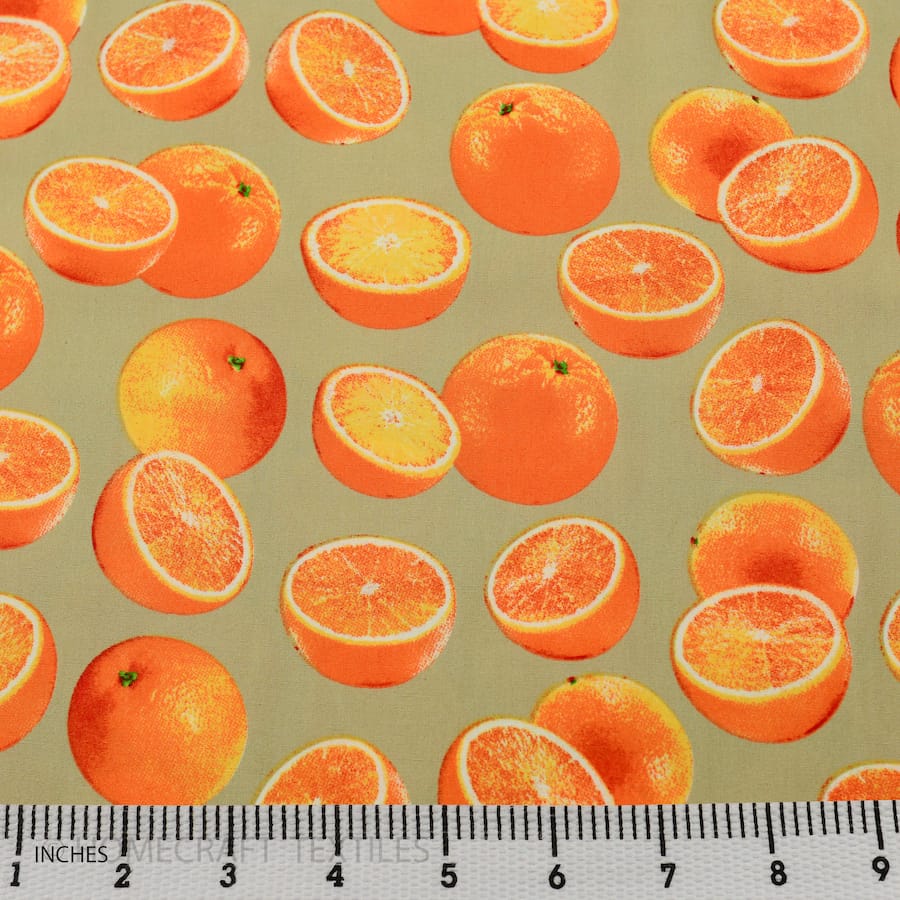 Oranges Design Cotton Prints by Homecraft Textiles - Cheap Fabric Online Australia