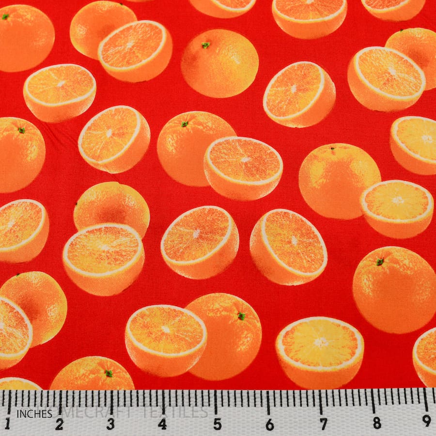 Oranges Design Cotton Prints by Homecraft Textiles - Cheap Fabric Online Australia