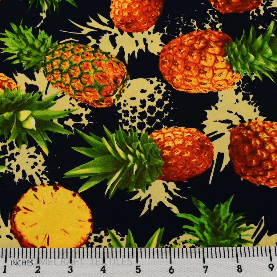 Pineapples Design Cotton Prints by Homecraft Textiles - Cheap Fabric Online Australia