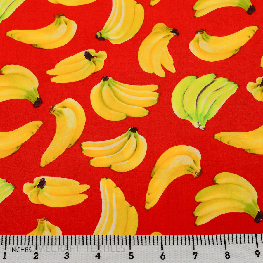 Bananas Design Cotton Prints by Homecraft Textiles - Cheap Fabric Online Australia
