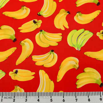 Bananas Design Cotton Prints by Homecraft Textiles - Cheap Fabric Online Australia