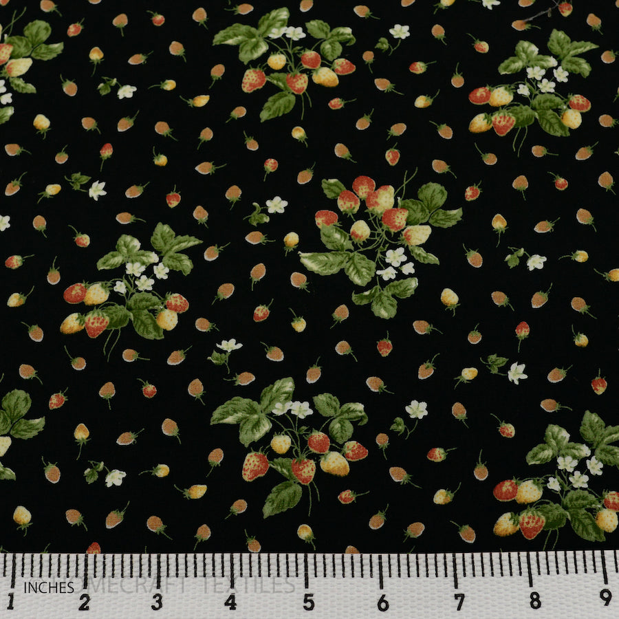 Strawberries Design Cotton Prints by Homecraft Textiles - Fabric Online Australia