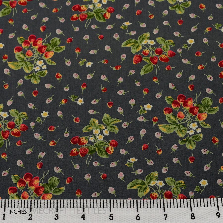Strawberries Design Cotton Prints by Homecraft Textiles - Fabric Online Australia