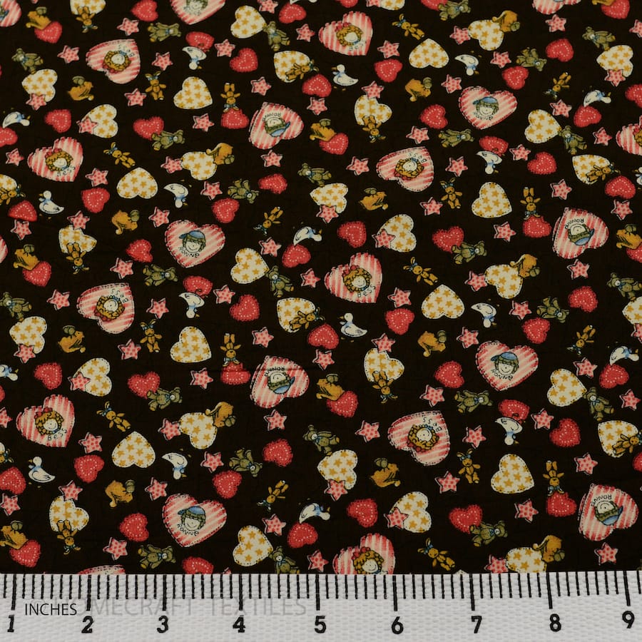 Hearts Design Cotton Prints by Homecraft Textiles - Fabric Online Australia