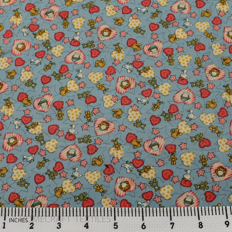 Hearts Design Cotton Prints by Homecraft Textiles - Fabric Online Australia