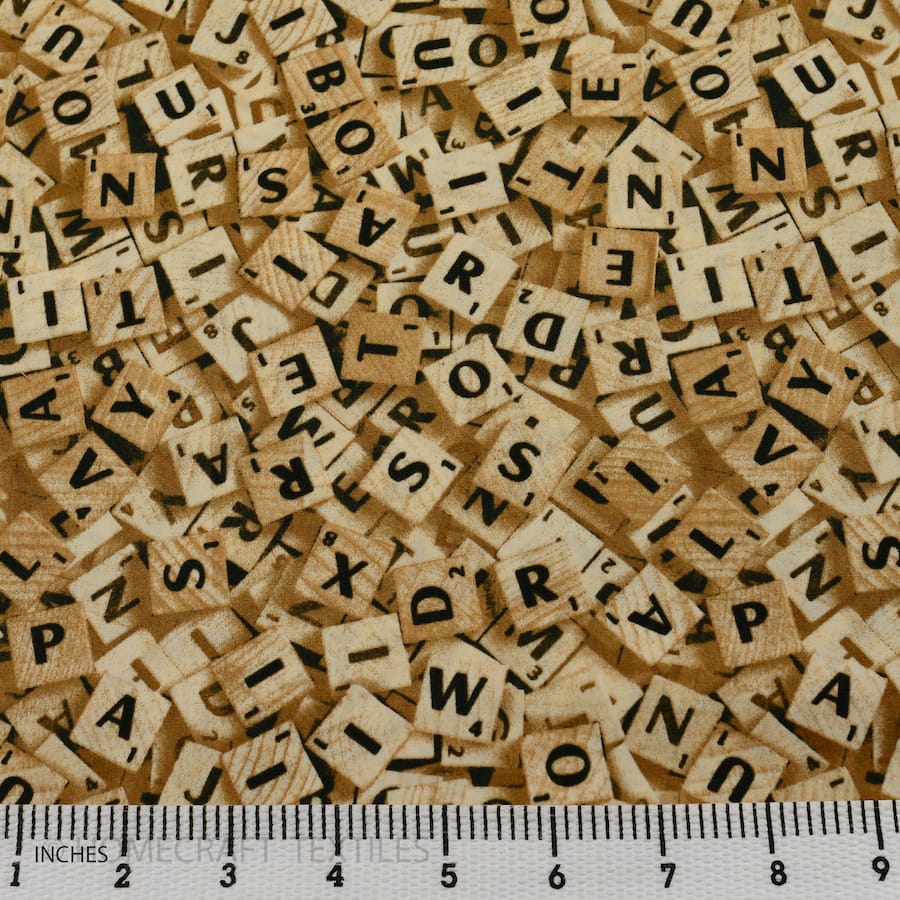 Scrabble Design Cotton Prints by Homecraft Textiles - Online Fabric Store