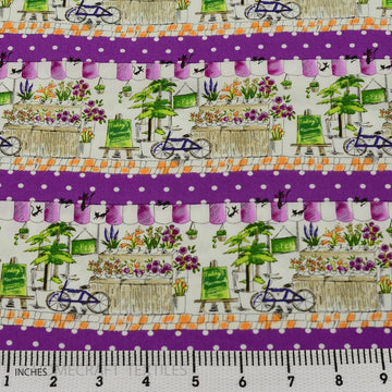 Flower Shop Design Cotton Prints by Homecraft Textiles - Online Fabric Store