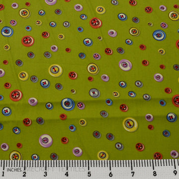 Buttons Design Cotton Prints by Homecraft Textiles - Fabric Online Australia