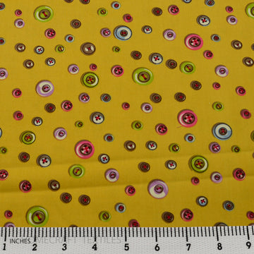 Buttons Design Cotton Prints by Homecraft Textiles - Fabric Online Australia