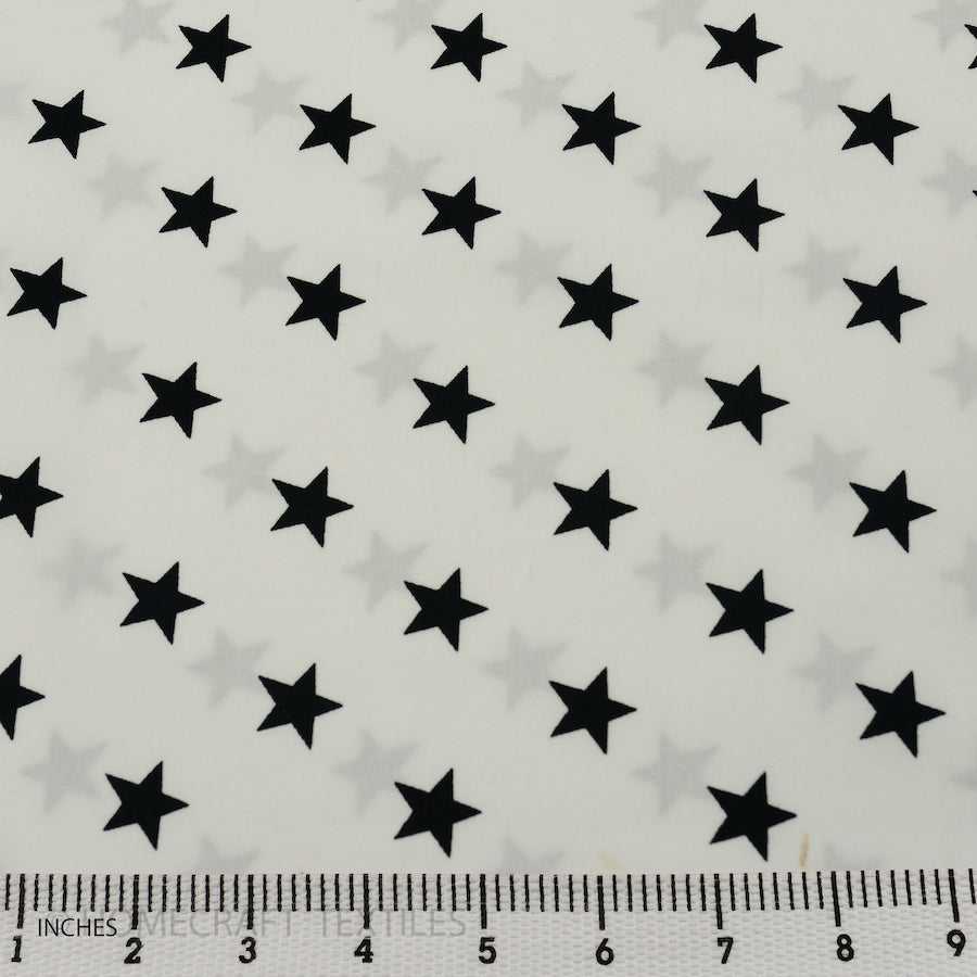 Stars in White Fabric Cotton Prints by Homecraft Textiles - Fabric Online Australia