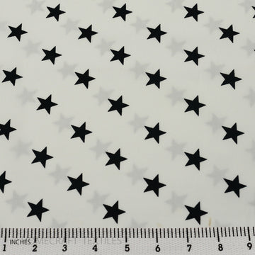 Stars in White Fabric Cotton Prints by Homecraft Textiles - Fabric Online Australia