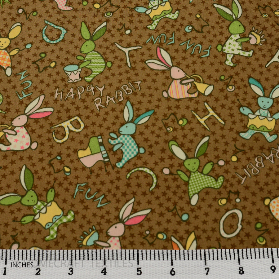 Rabbits Design Cotton Prints by Homecraft Textiles - Fabric Online Australia
