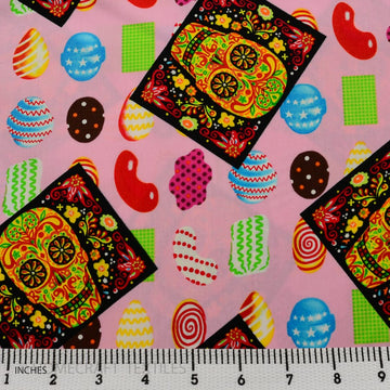 Colorful Skull Design Cotton Prints by Homecraft Textiles - Fabric Online Australia