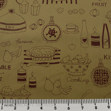 Vegetable, Fruit, and Kitchen Items Design Cotton Prints by Homecraft Textiles - Online Fabric Store