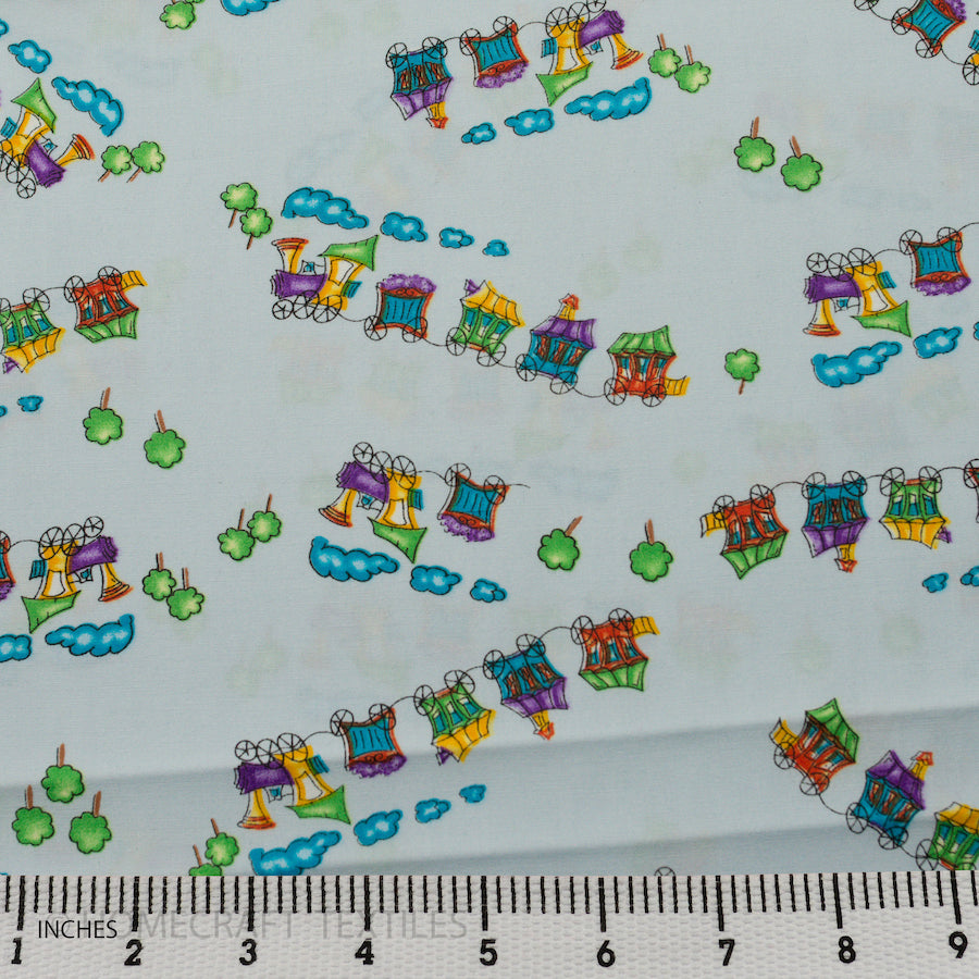 Trains Design Cotton Prints by Homecraft Textiles - Online Fabric Store