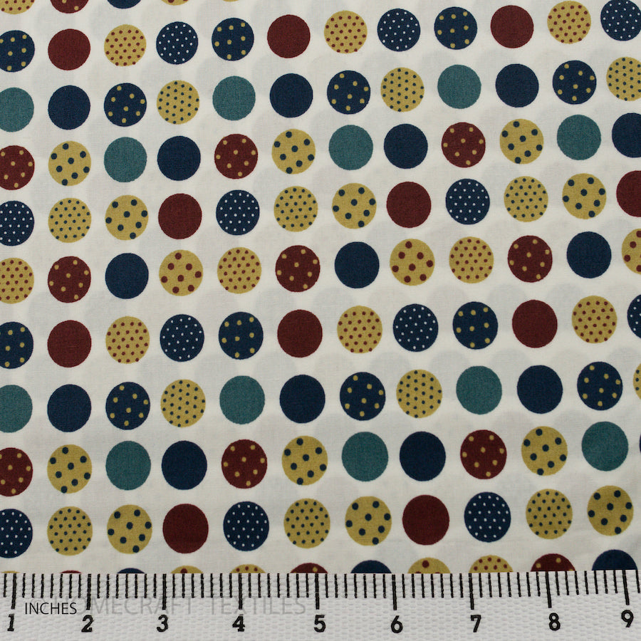 Dotted Design Printed Cotton Canvas by Homecraft Textiles - Fabric Online Australia