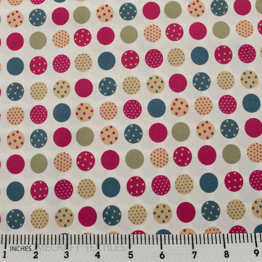 Dotted Design Printed Cotton Canvas by Homecraft Textiles - Fabric Online Australia