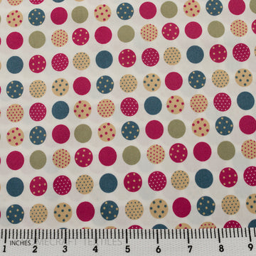 Dotted Design Printed Cotton Canvas by Homecraft Textiles - Fabric Online Australia