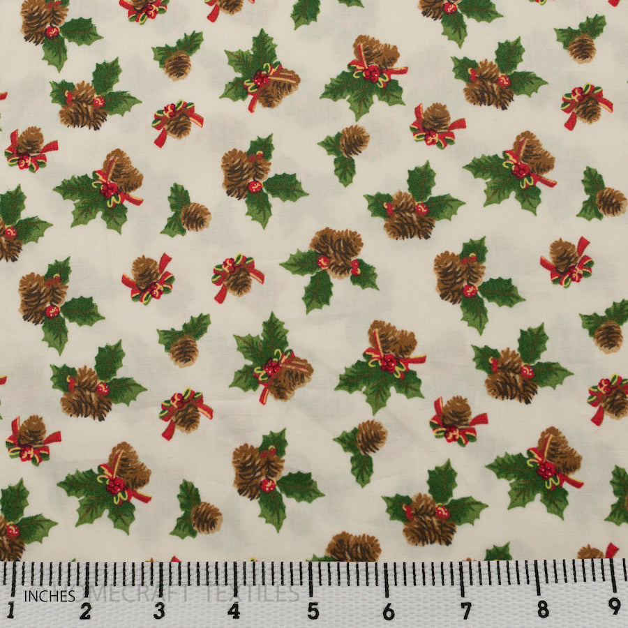 Mistletoe Design Cotton Prints by Homecraft Textiles - Online Fabric Store