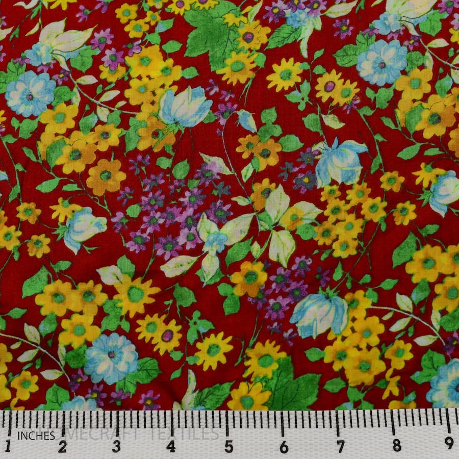 Flower Design Cotton Prints by Homecraft Textiles - Online Fabric Store