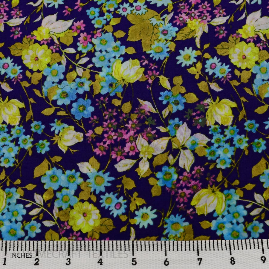 Flower Design Cotton Prints by Homecraft Textiles - Online Fabric Store