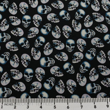 Skull Design Printed Cotton Canvas by Homecraft Textiles - Fabric Online Australia