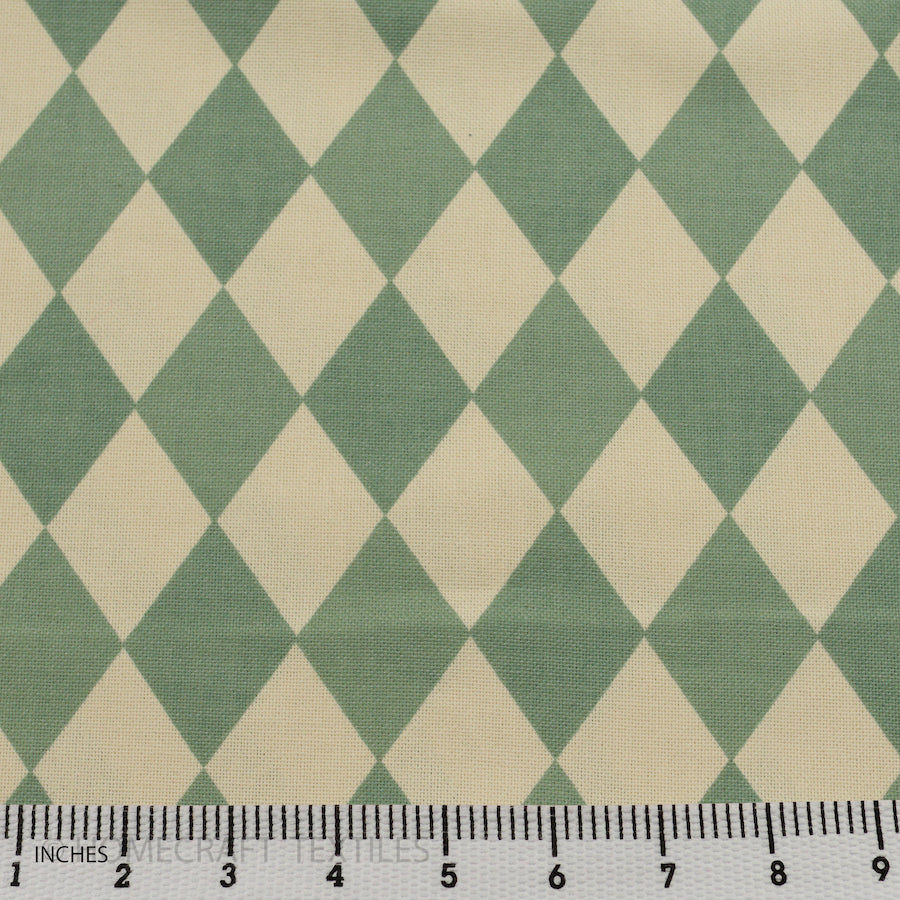 Diamond Checkered Design Printed Cotton Canvas by Homecraft Textiles - Fabric Online Australia
