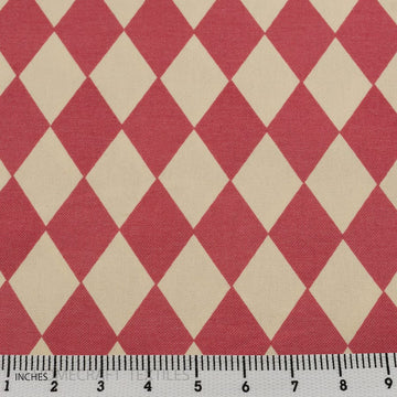 Diamond Checkered Design Printed Cotton Canvas by Homecraft Textiles - Fabric Online Australia