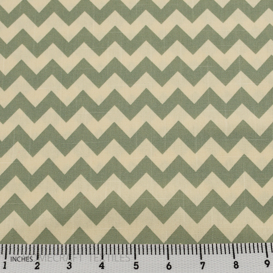 Zigzag Design Printed Cotton Canvas by Homecraft Textiles - Fabric Online Australia