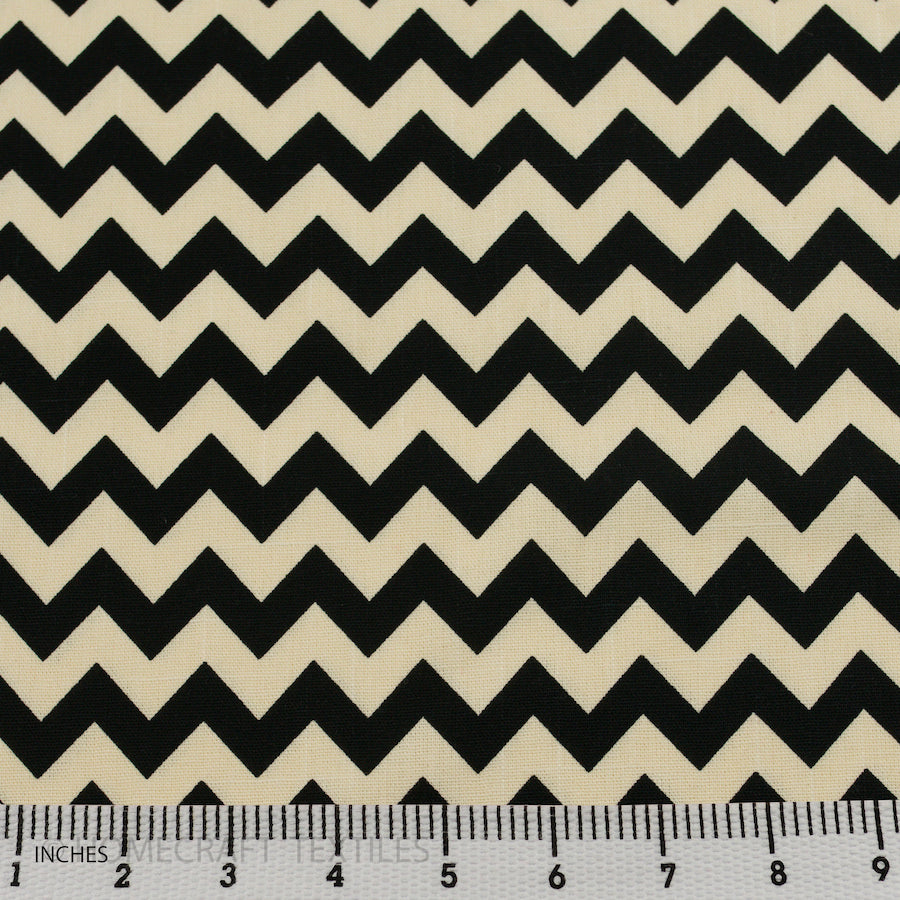 Zigzag Design Printed Cotton Canvas by Homecraft Textiles - Fabric Online Australia