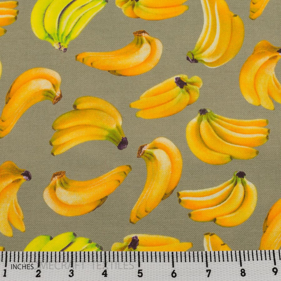 Banana Design Printed Cotton Canvas by Homecraft Textiles - Fabric Online Australia