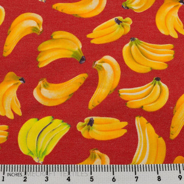 Banana Design Printed Cotton Canvas by Homecraft Textiles - Fabric Online Australia