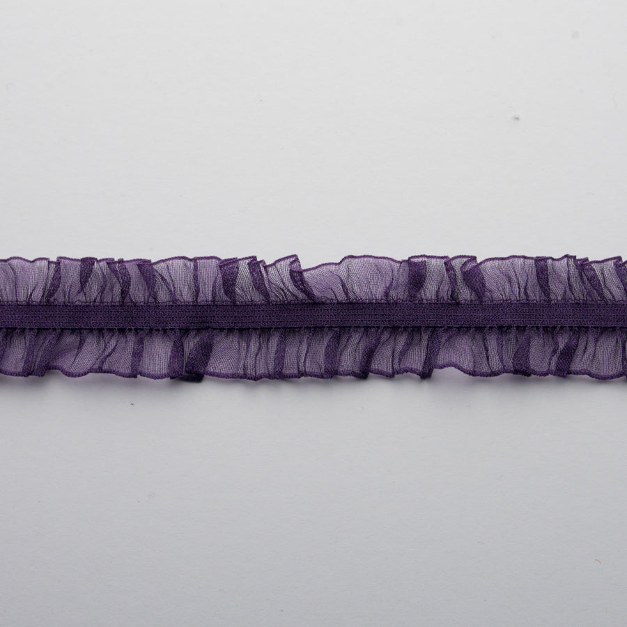 Frilled Organza Elastic Lace Trim 25mm -  Design 2