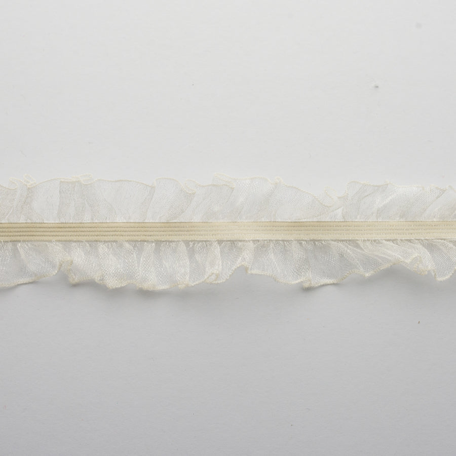 Frilled Organza Elastic Lace Trim 25mm -  Design 2