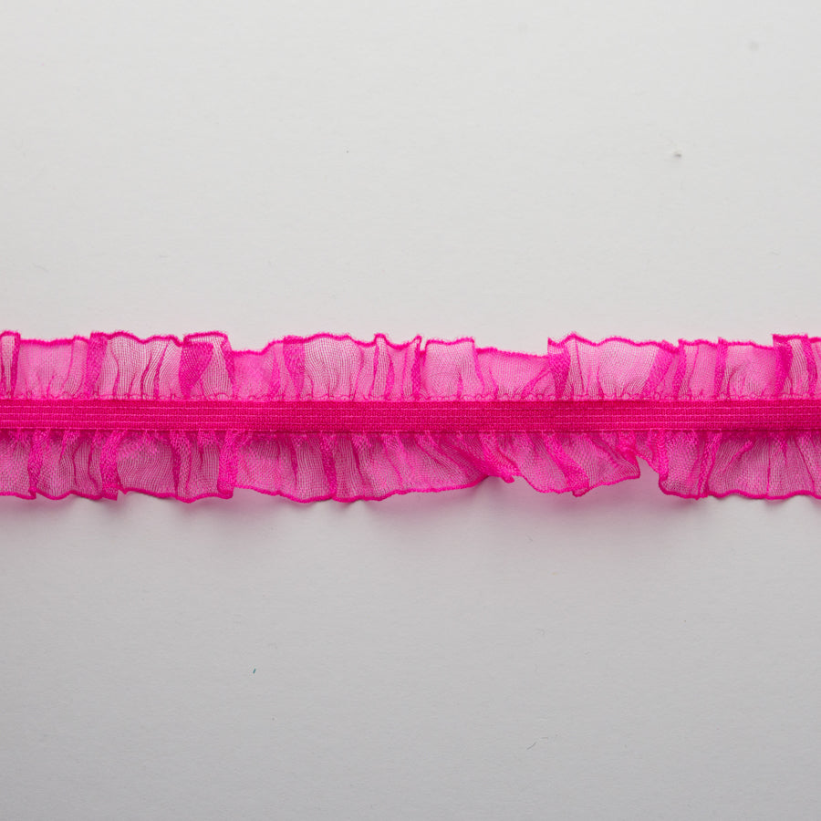 Frilled Organza Elastic Lace Trim 25mm -  Design 2
