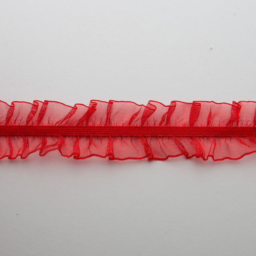 Frilled Organza Elastic Lace Trim 25mm -  Design 2