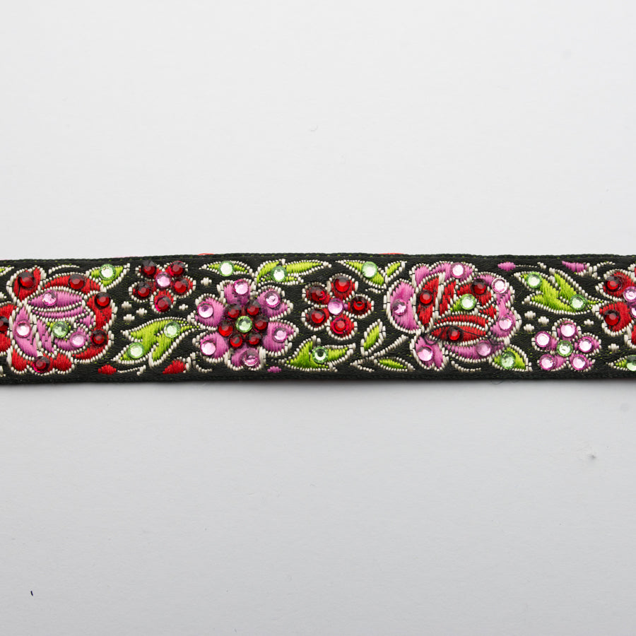 Embroidered Fancy Floral Ribbon-2.5cm