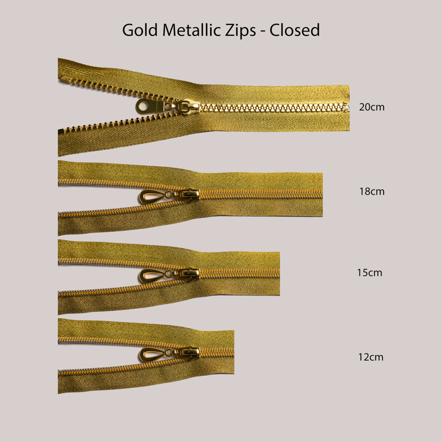 Closed Metallic Zips