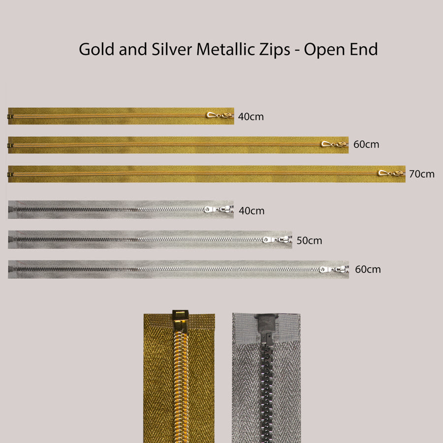 Open End Metallic Zips