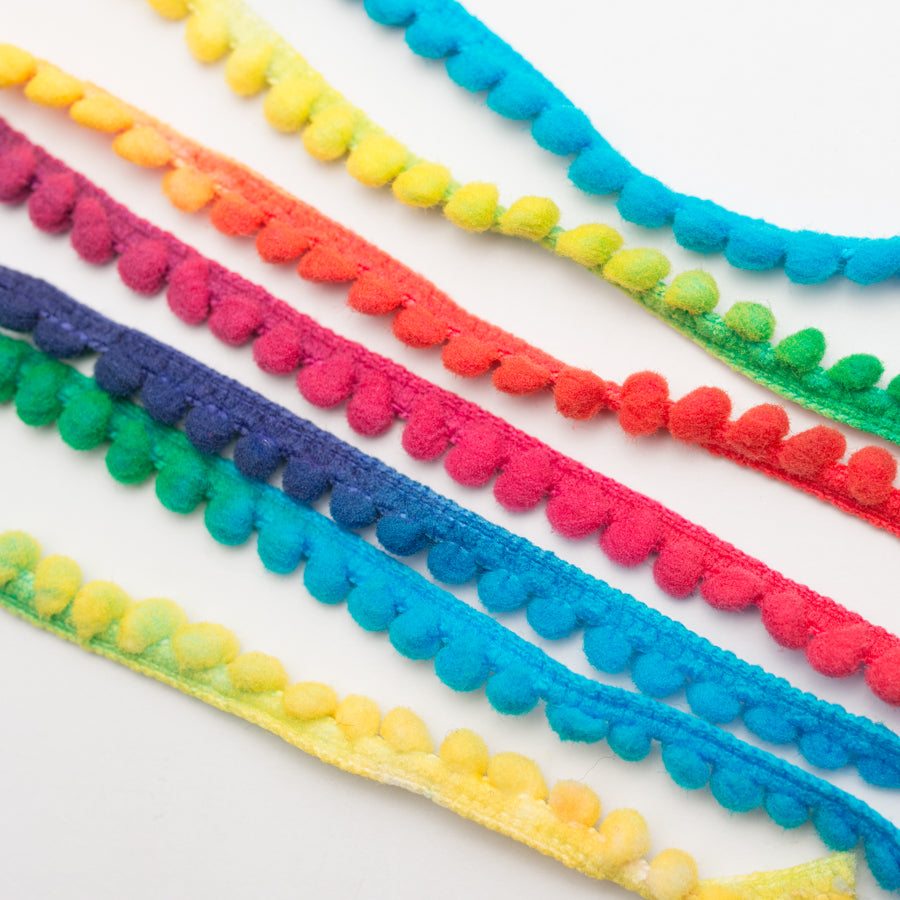 Pom Pom Fringe Tape - Multi Colour Design