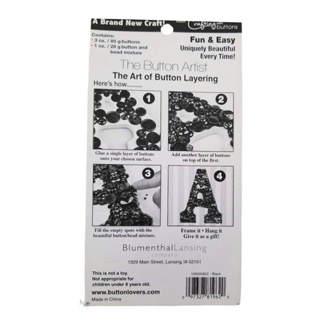 The Button Artist Buttons & Beads Bulk Pack Orange