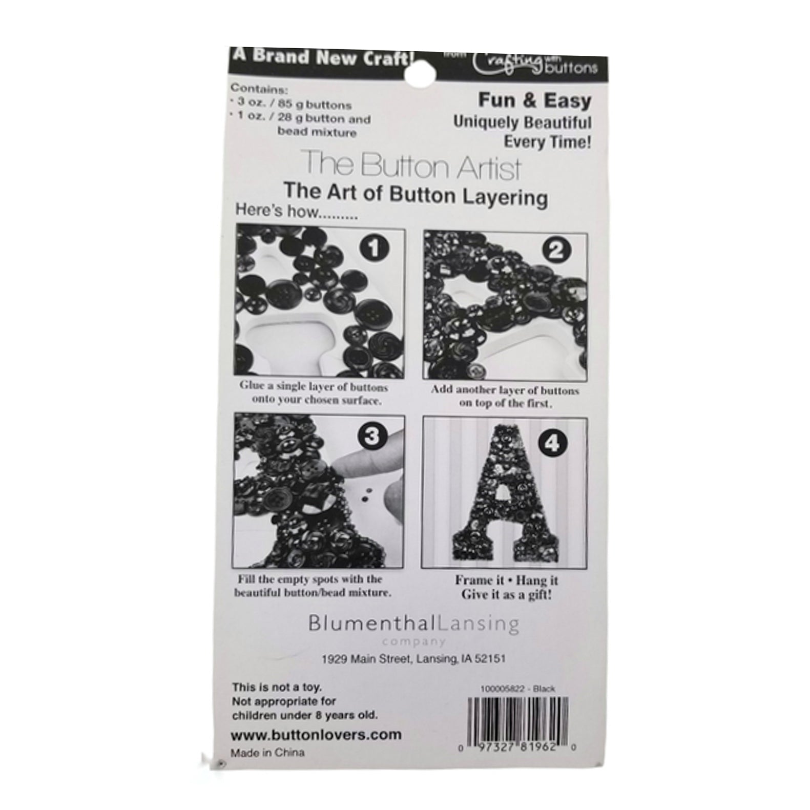 The Button Artist Buttons & Beads Bulk Pack Orange