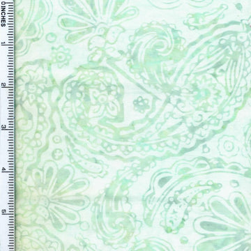 Timeless Treasures Tonga Batik Mint Frolic Paisley Cotton Prints