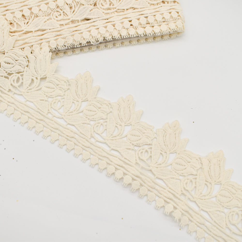 Tulip Guipure Lace Trim 8cm