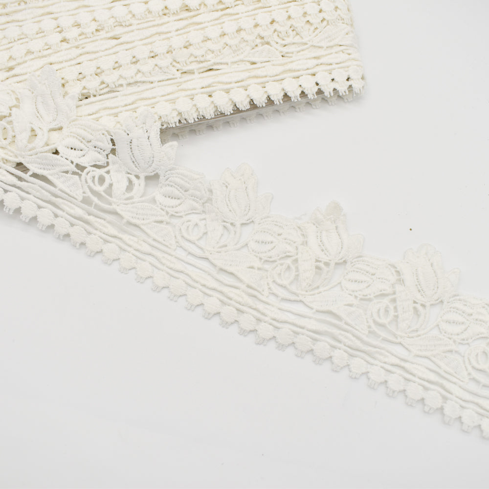 Tulip Guipure Lace Trim 8cm