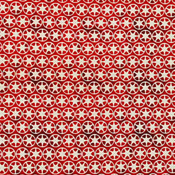 Wilmington Prints Date Night Cream Gear on Red Cotton Prints