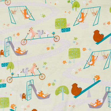 Wilmington Prints Wonderful Woodlands Happy Animals in the Park Cotton Prints