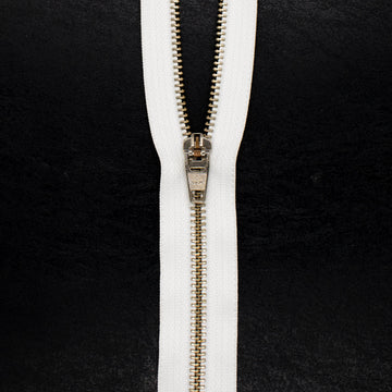 YKK Closed End Metal Zip 78CM B1-White